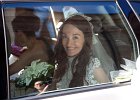Arriving at the church